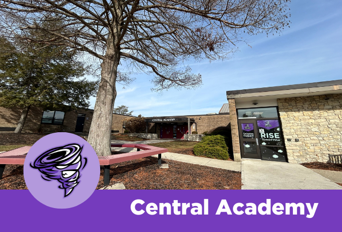 Picture of Central Academy with text that reads Central Academy